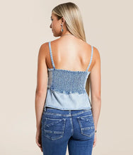 Load image into Gallery viewer, Denim Peplum Tank Top