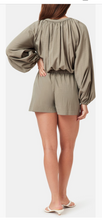 Load image into Gallery viewer, Olive Utility Romper
