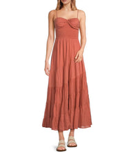 Load image into Gallery viewer, Free People Sundrenched Sweetheart Neck Sleeveless Maxi Dress - Clay
