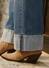 Load image into Gallery viewer, Cuff Stud Denim Jeans
