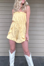 Load image into Gallery viewer, Sadie &amp; Sage Miss Sunshine Linen Romper - Melon
