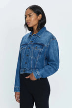 Load image into Gallery viewer, Tatum Denim Cropped Jacket
