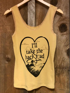 Bandit Brand I'll take the Backroad Lace Tank Gold/Blk