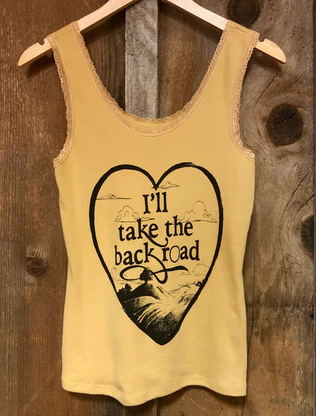 Bandit Brand I'll take the Backroad Lace Tank Gold/Blk