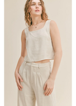 Load image into Gallery viewer, Sadie &amp; Sage Linen Set Tank &amp; Pants Oatmeal
