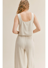 Load image into Gallery viewer, Sadie &amp; Sage Linen Set Tank &amp; Pants Oatmeal
