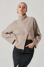 Load image into Gallery viewer, ASTR Wren Mock Neck wrap Front Sweater
