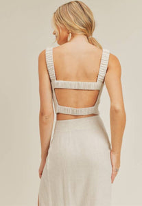 Linen Crop Midi Set