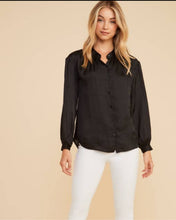 Load image into Gallery viewer, Satin button down shirt
