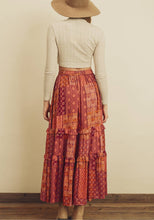 Load image into Gallery viewer, Patchwork Tired Maxi Skirt
