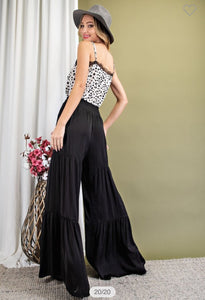 Tired Wide Leg Pants