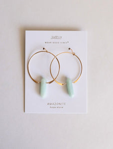 JaxKelly - Amazonite Hoop - Hope