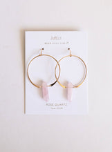 Load image into Gallery viewer, JaxKelly - Rose Quartz Hoop - Love
