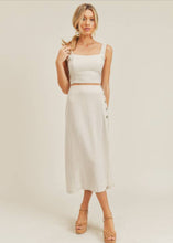 Load image into Gallery viewer, Linen Crop Midi Set
