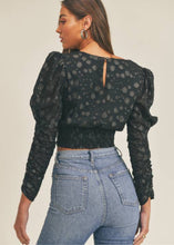 Load image into Gallery viewer, Black Puff Sleeve Dress Shirt
