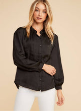 Load image into Gallery viewer, Satin button down shirt
