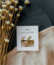 Load image into Gallery viewer, Beaded Golden Hoop Earrings
