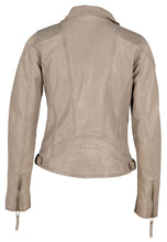 Load image into Gallery viewer, Raizel Light Beige Leather Jacket
