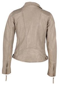 Raizel Light Beige Leather Jacket