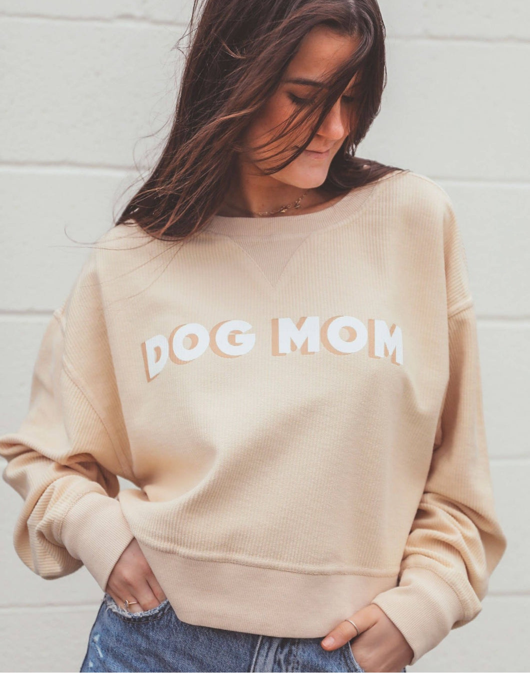 Dog Mom Cropped Cord