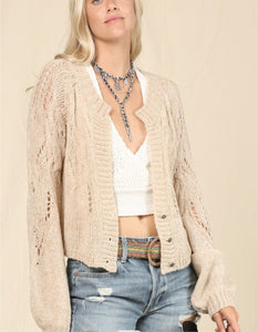 Cardigan Sweater - Stone
