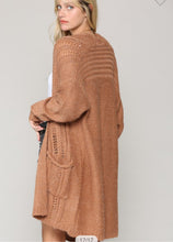 Load image into Gallery viewer, Soft Knit Long Cardigan- Latte
