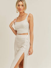 Load image into Gallery viewer, Linen Crop Midi Set
