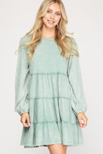 Load image into Gallery viewer, Long Sleeve Tiered Knit Dress
