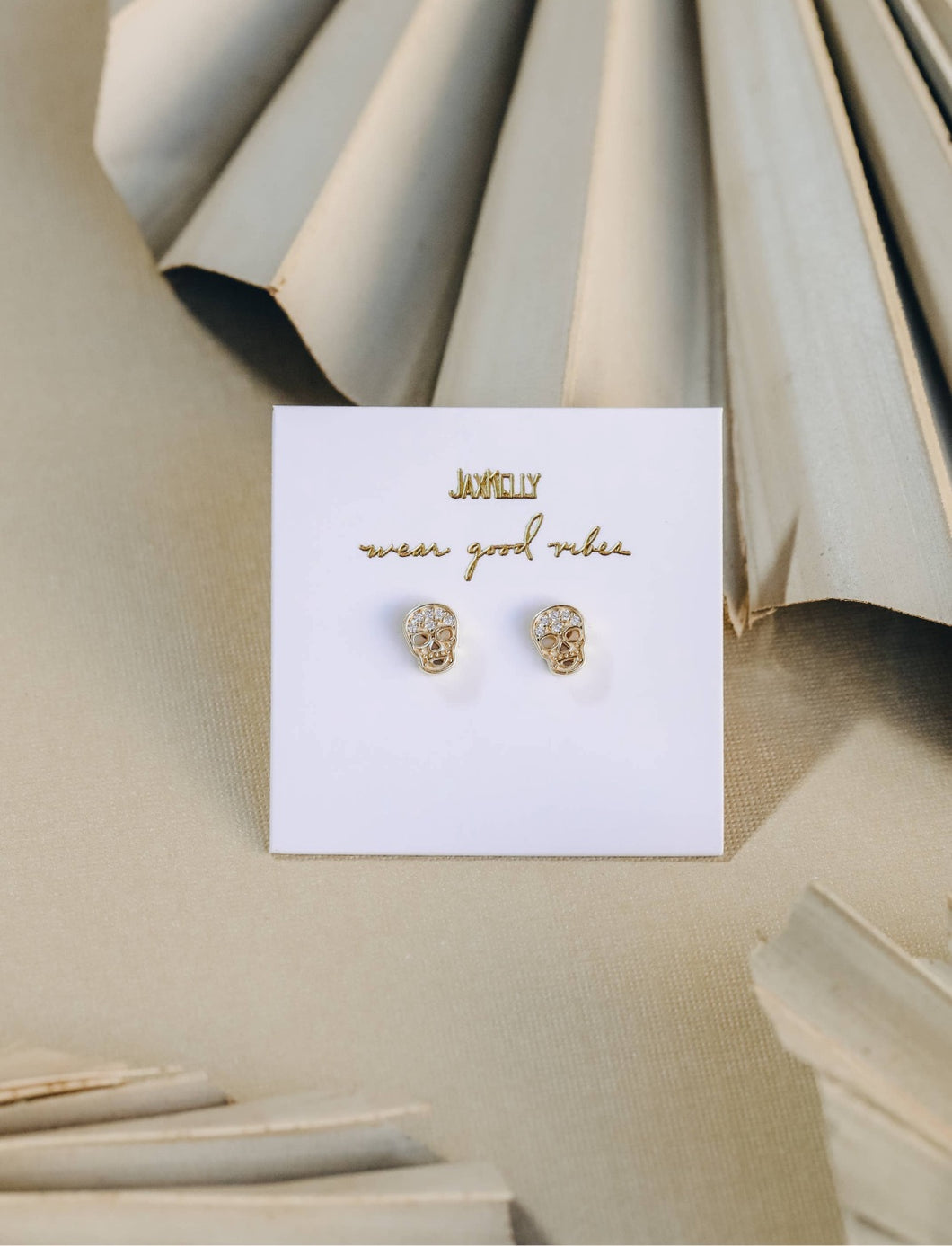Pave Skull Earrings