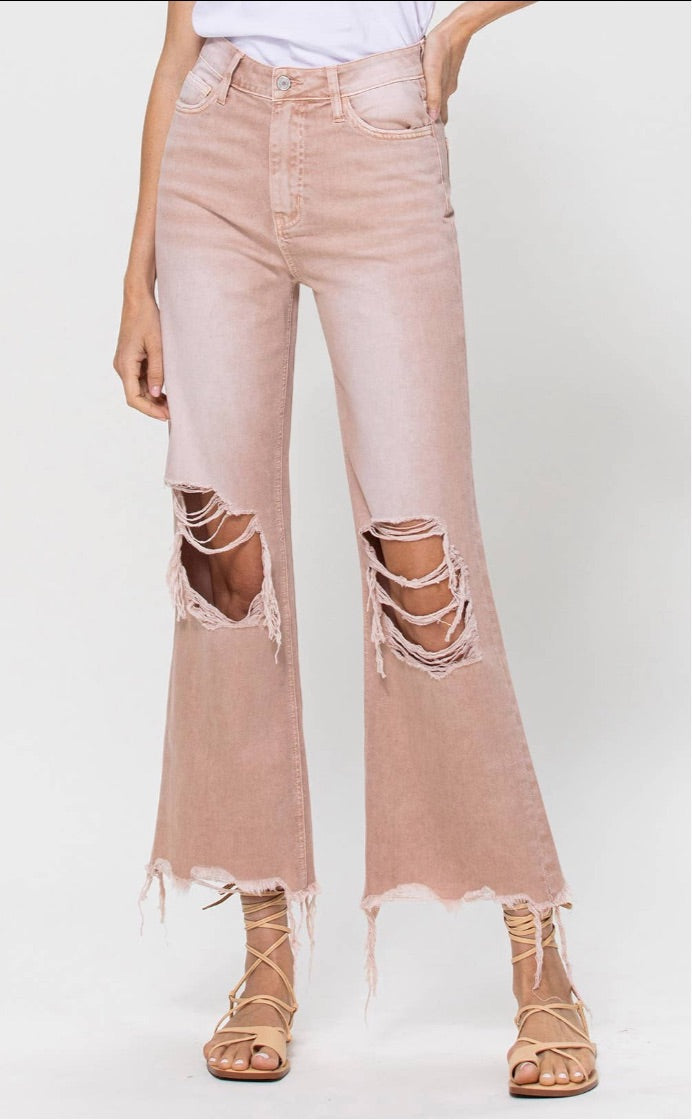 90's Vintage Crop Flare - Color July Song