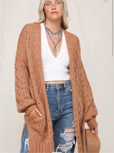 Knit Cardigan - Natural Dark